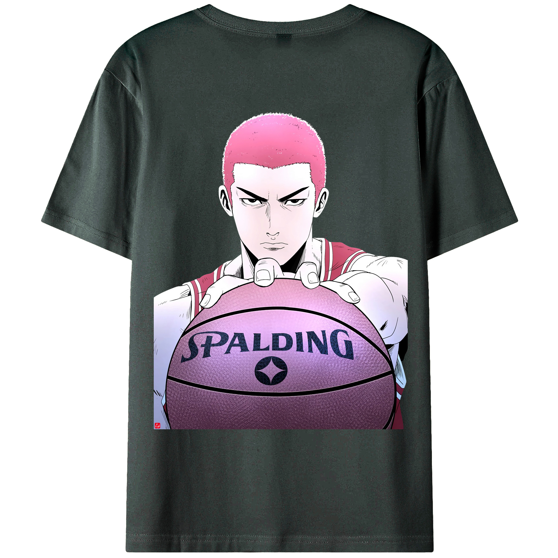 （画像用） SLAM DUNK／スラムダンク 綿100％ メンズ半袖Tシャツ（バックプリント） 通気性